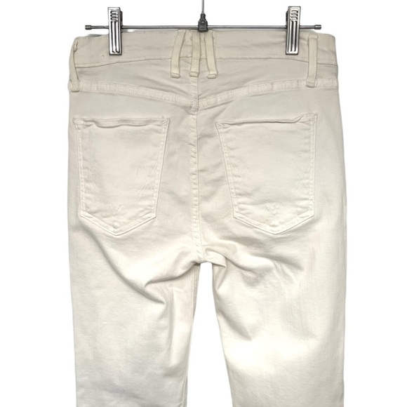 McGuire Ambrosio Majorette White Bohemian Kick Flare High Rise Crop Jeans - Picture 7 of 12